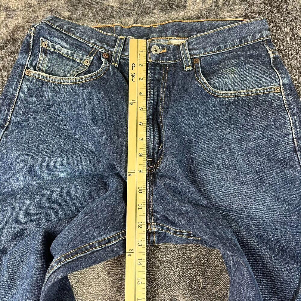 SOLD Vtg 90's Levi's 569 Large Straight Baggy Fit Blue Denim Jeans Men's 33X32 - Picture 9 of 15